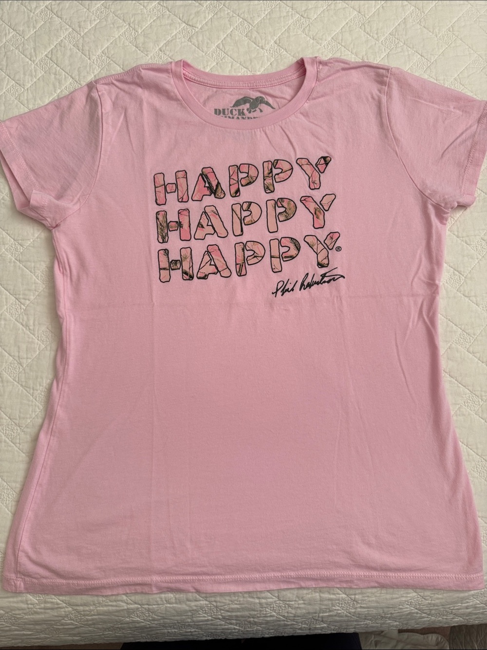 Duck Commander “Happy' Graphic Short Sleeve Tee - Women's